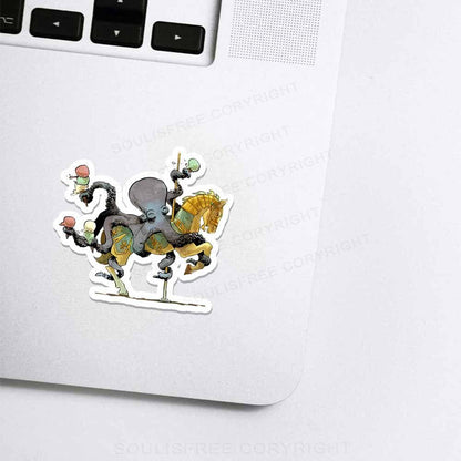 Playing With The Trojan Horse 1PC Sticker