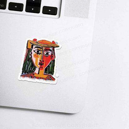 Woman With A Hat 1PC Sticker