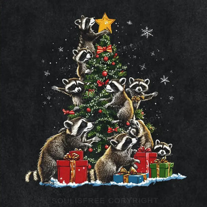 Raccoon Christmas Tree