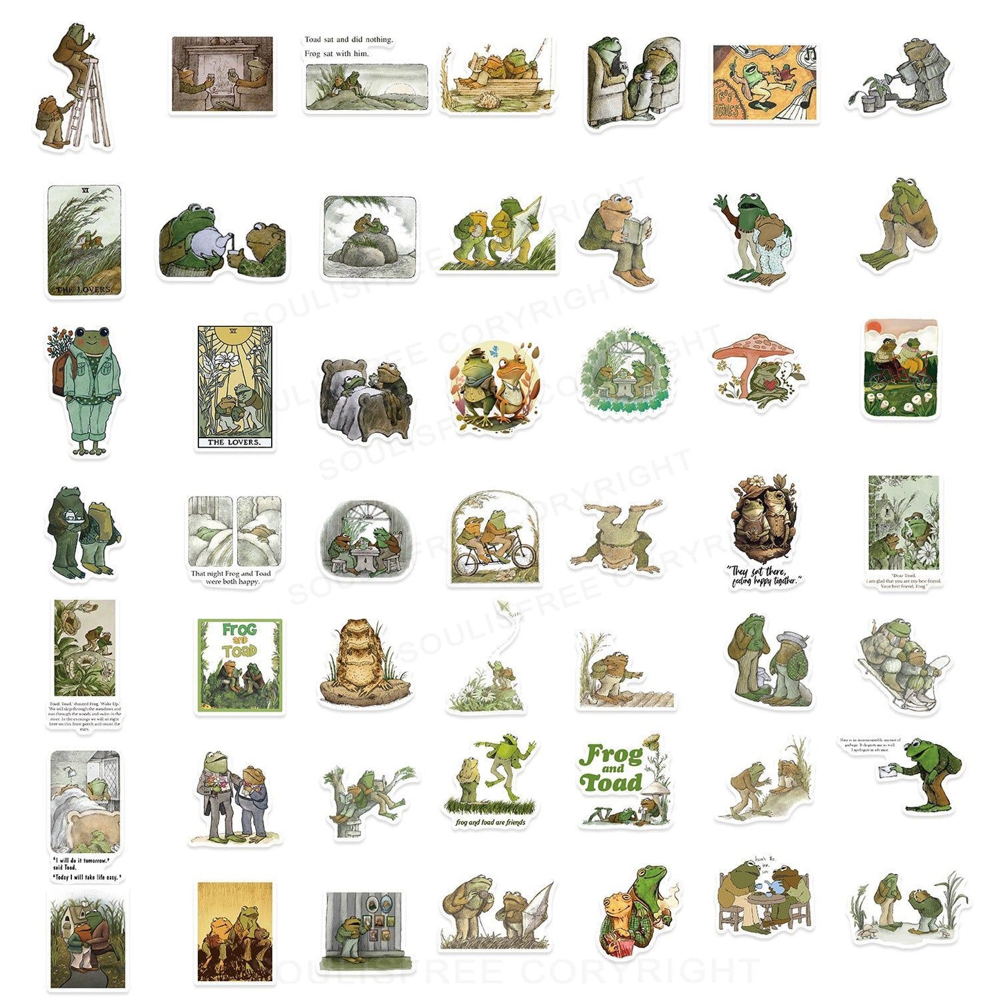 Frogs and toads 50PCS Stickers