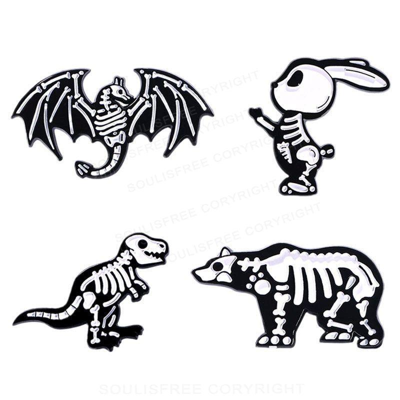 Animal Skeleton Pins