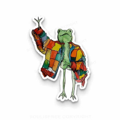 Stylish Frog 1PC Sticker