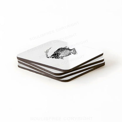 Smoking Fish Drink Coaster