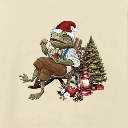 Mr. Toad Enjoying Christmas Food Ⅰ