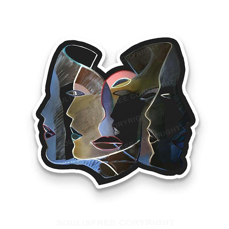 Layers of Masks 1PC Sticker