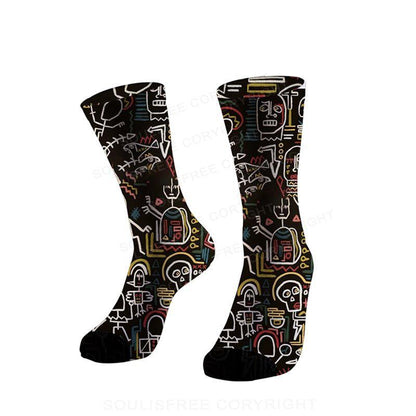 Happy Life Full Print Socks