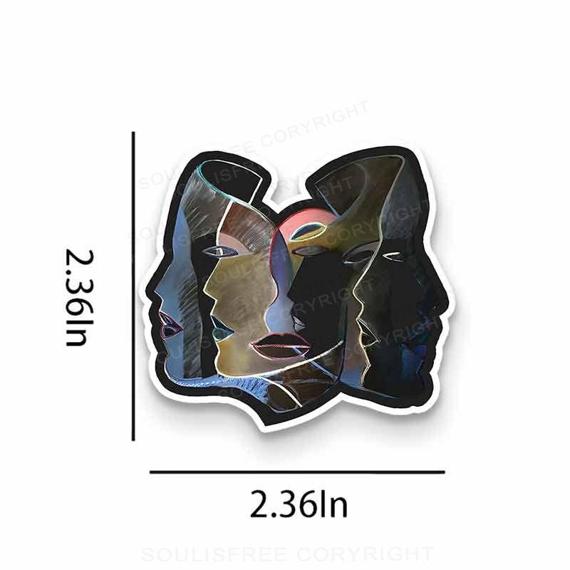 Layers of Masks 1PC Sticker