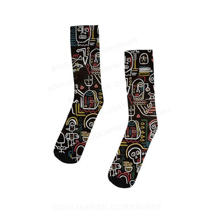 Happy Life Full Print Socks