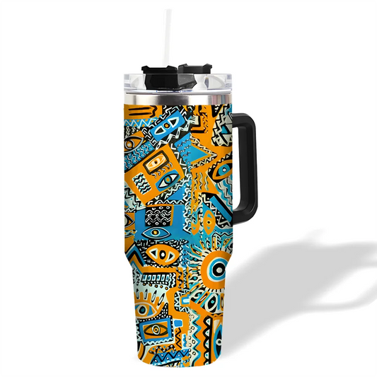 Abstract Geometric Graffiti 40oz Tumbler