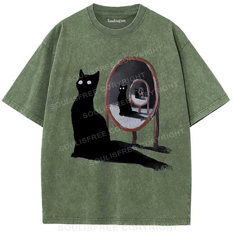 Caught In A Cycle Army Green / S Washed T-Shirts