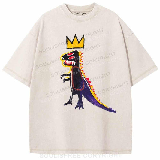 Dinosaur Apricot / S Washed T-Shirts