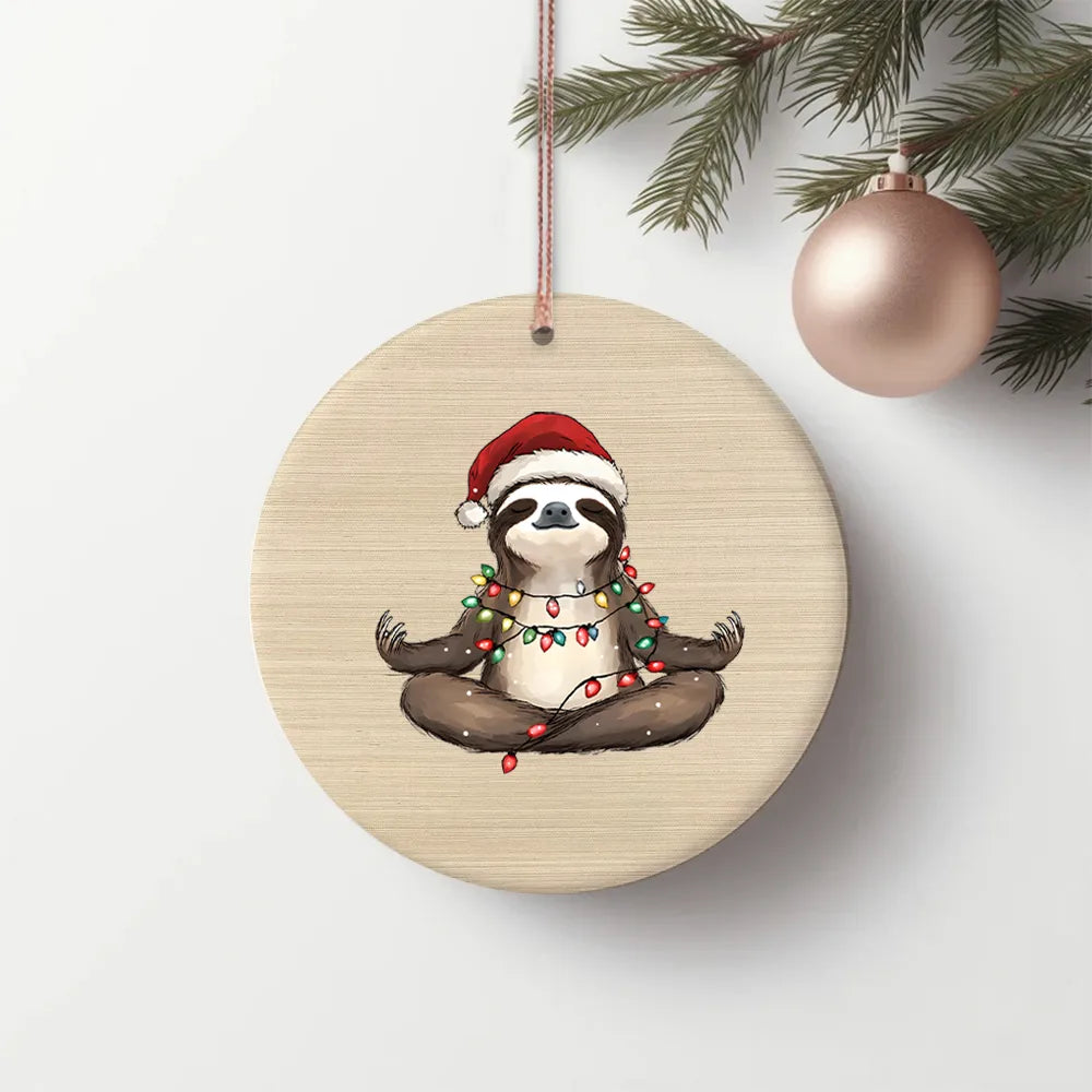 Meditating Sloths Ornament