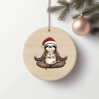 Meditating Sloths Ornament