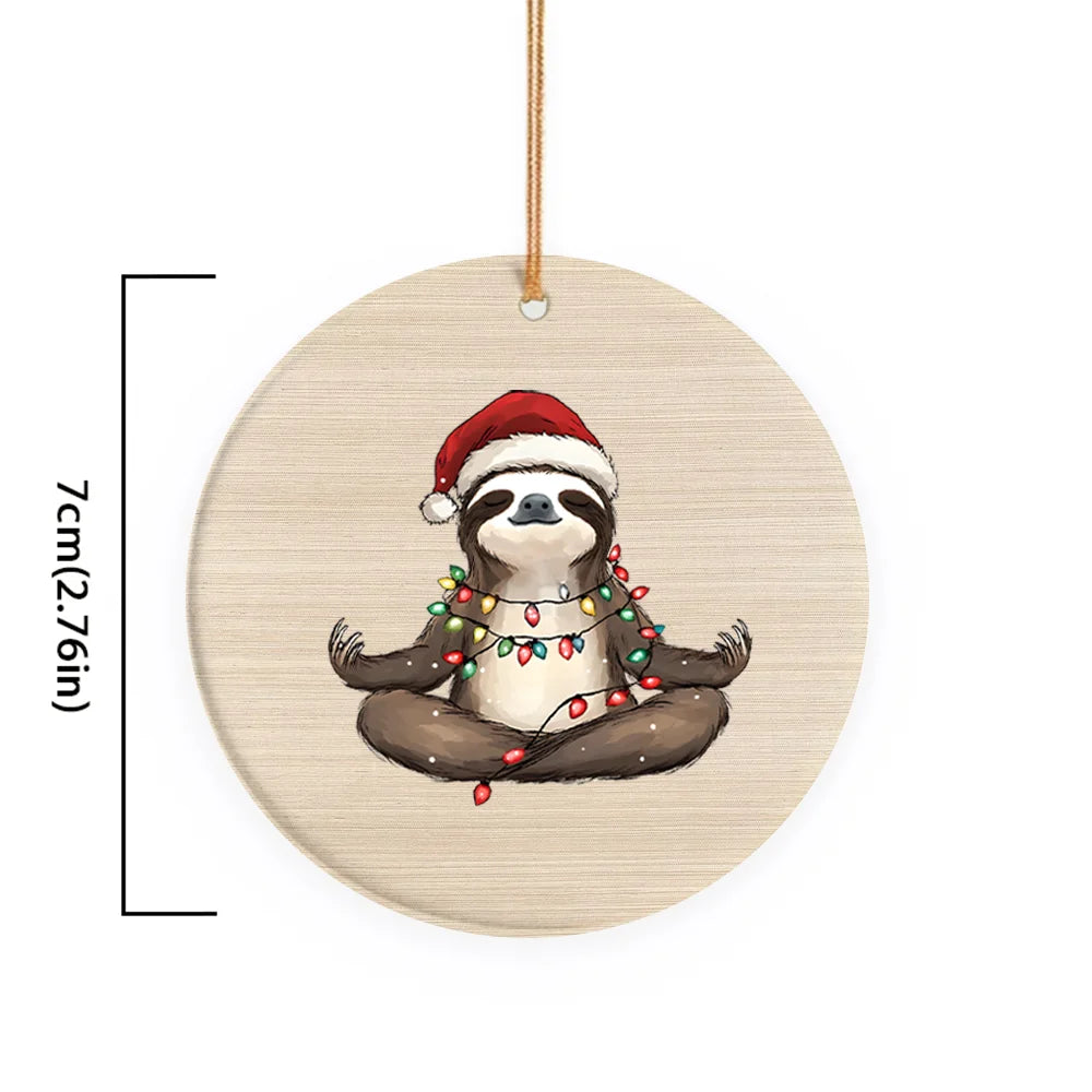 Meditating Sloths Ornament