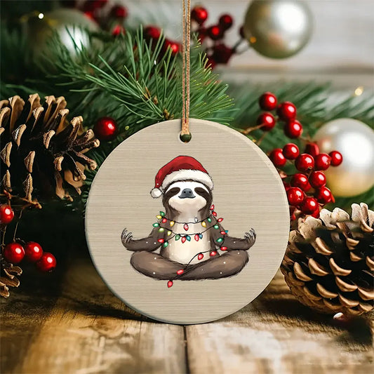 Meditating Sloths Ornament