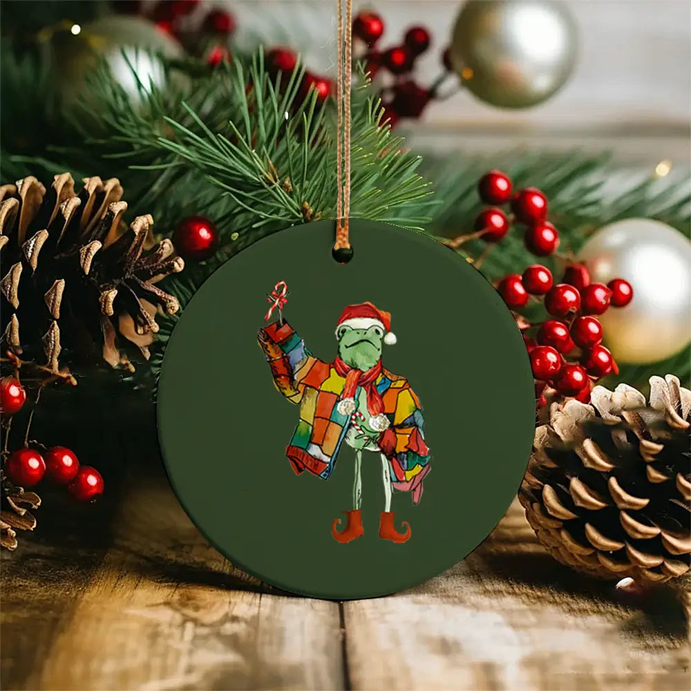 Christmas Frogs Ornament