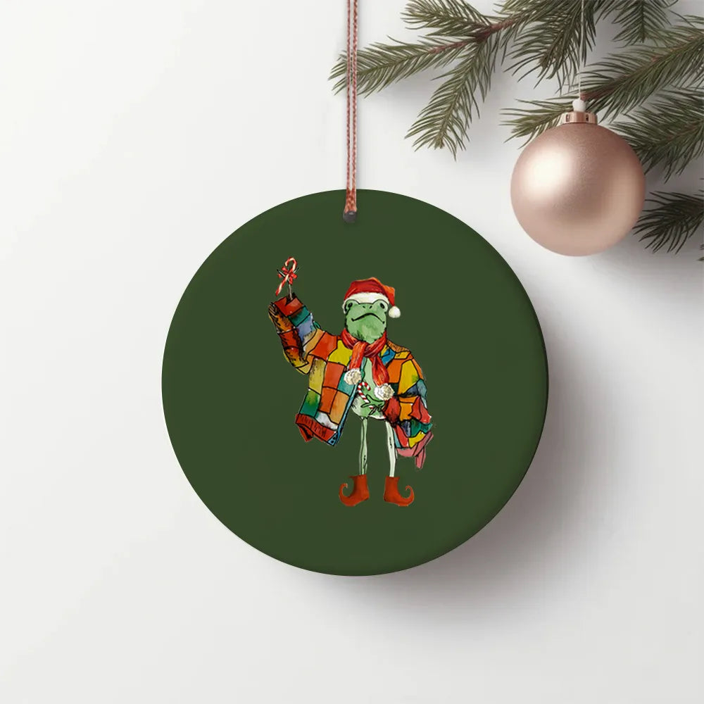 Christmas Frogs Ornament