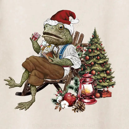 Mr. Toad Enjoying Christmas Food