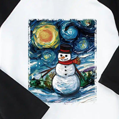 Snowman Under The Starry Sky  X