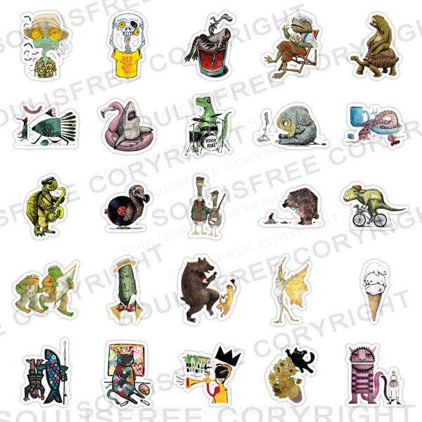 Animal Daily Life 50PCS Stickers