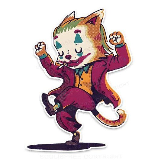 Clown Cat 1PC Sticker