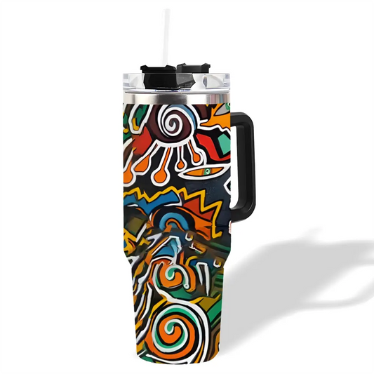 Psychedelic Geometry 40oz Tumbler