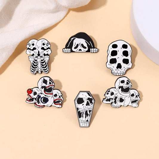 Terrifying Skull Pins