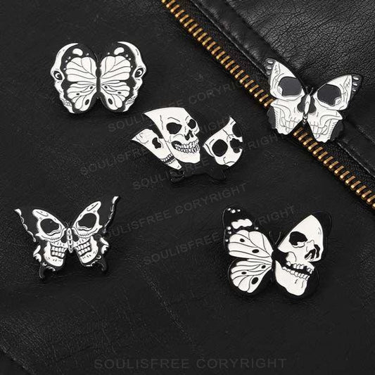 Butterfly Skeleton Pins