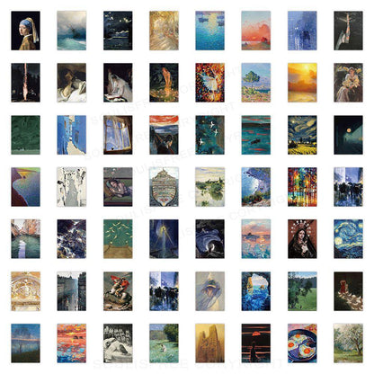 Famous Scenery Paintings 60PCS Stickers