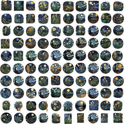 Van Gogh Starry Sky 100PCS Stickers