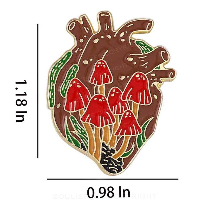 Oil Painting Heart Modeling Pin