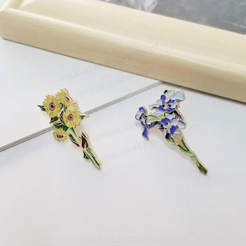 Van Gogh flower art  Pins