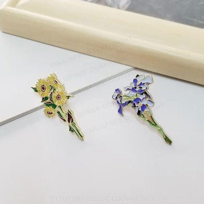 Van Gogh flower art  Pins