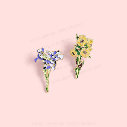 Van Gogh flower art  Pins