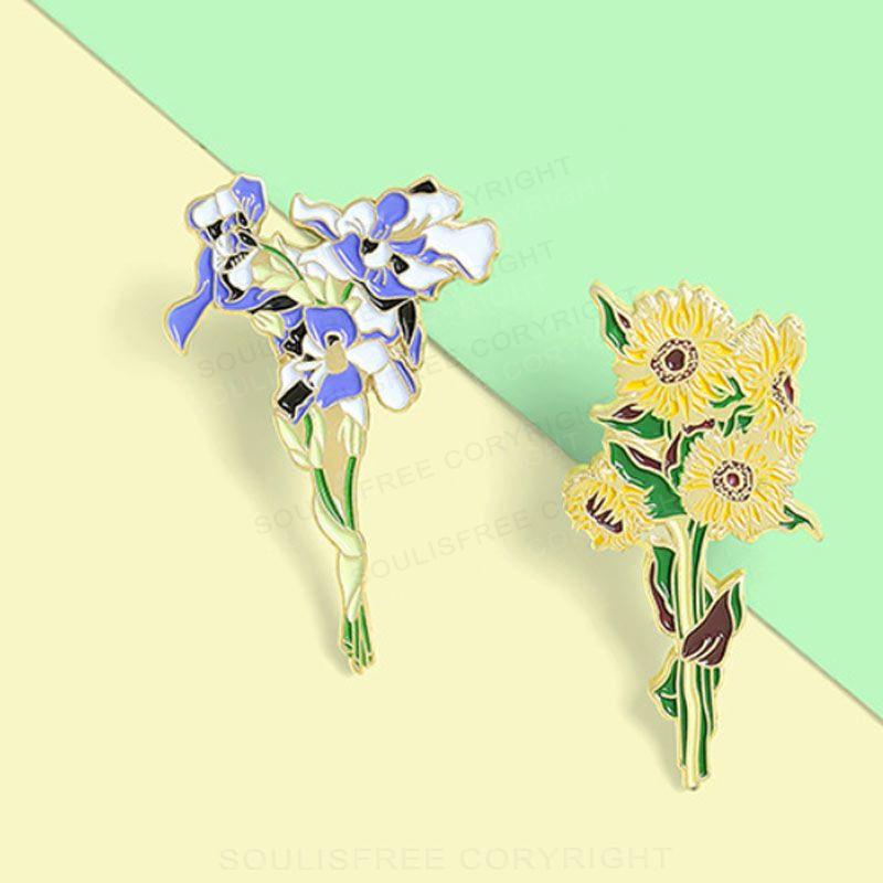 Van Gogh flower art  Pins