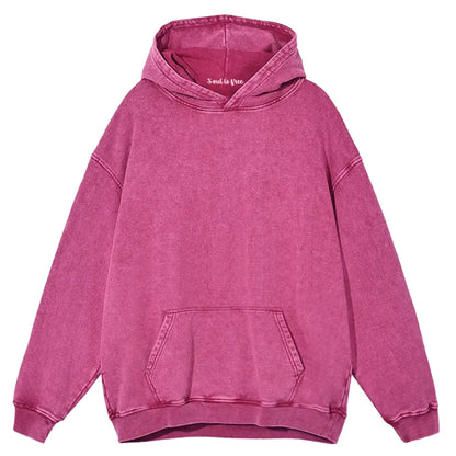 Solid Color Washed Hoodie