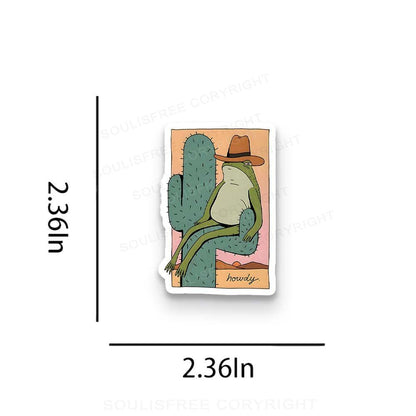 Cowboy frog 1PC Sticker